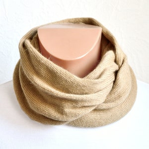Hand made 100% cashmere unisex snood scarf