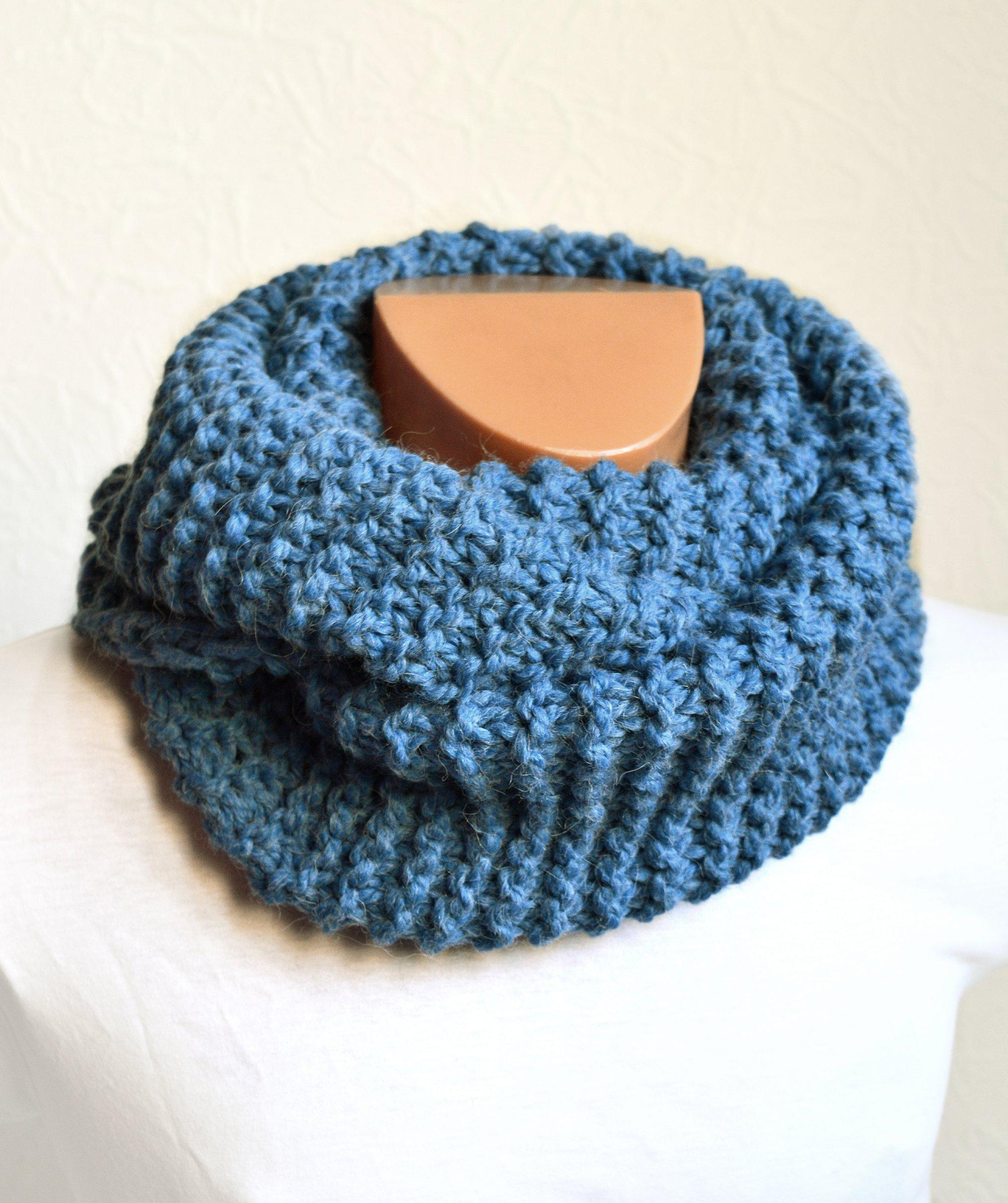 Hand Knit Alpaca Wool Unisex Snood Scarf - Etsy