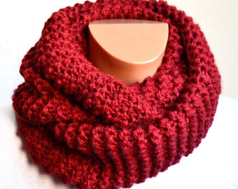 Hand Knit Alpaca Wool Unisex Snood Scarf - Etsy
