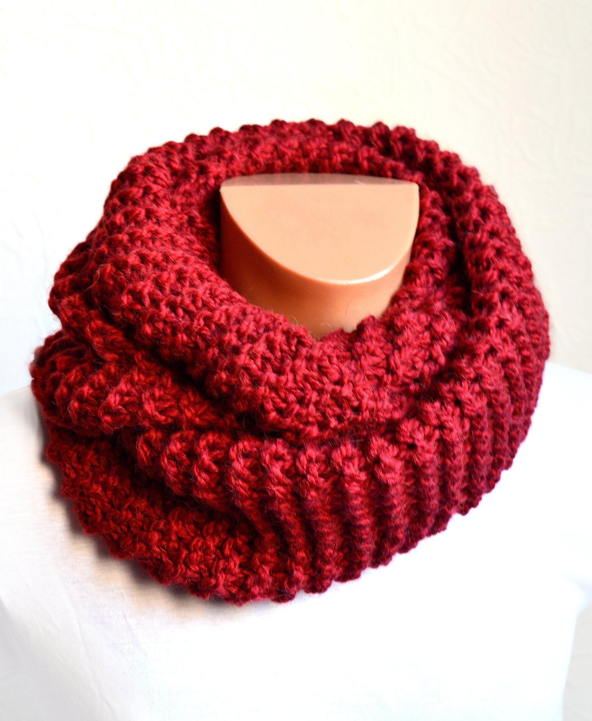 Hand Knit Alpaca Wool Unisex Snood Scarf - Etsy