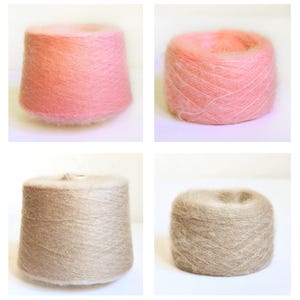 Soft Italian Mohair Knitting Yarns, 50 grams / 1.76 oz balls