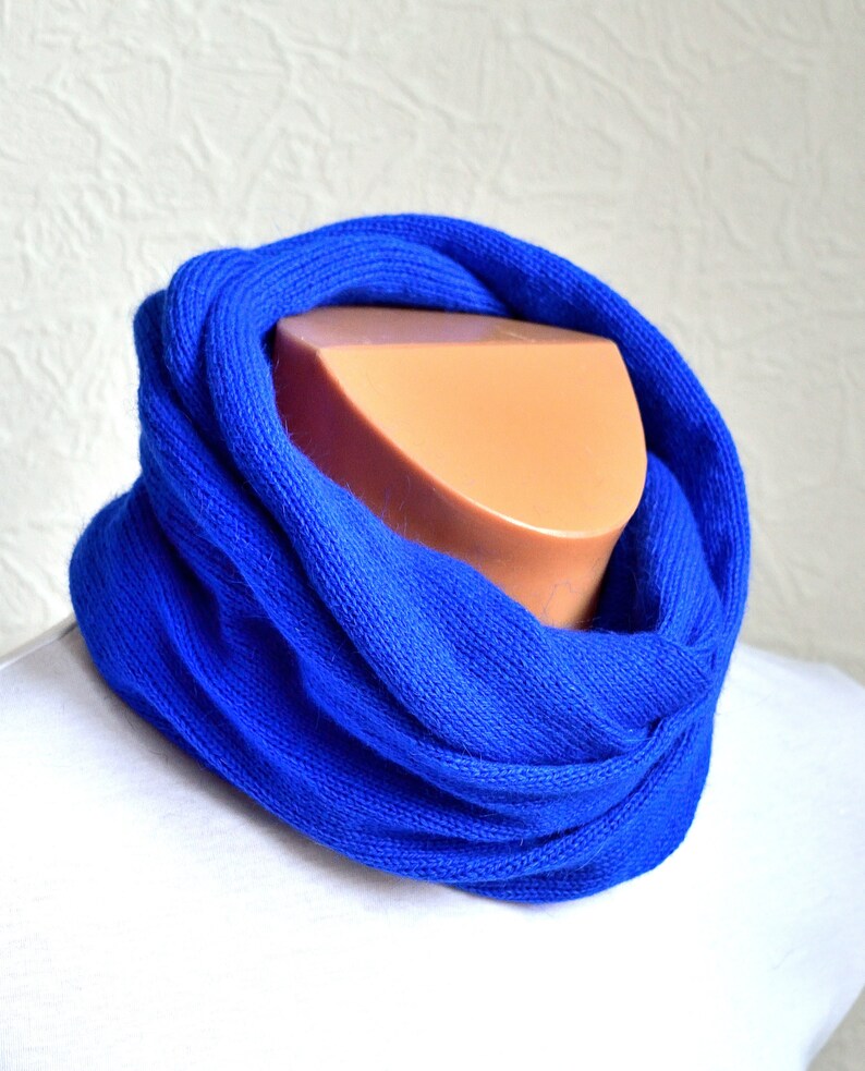 Hand made cashmere men/'s snood scarf