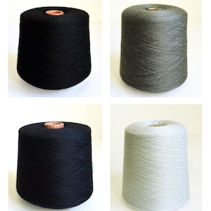 Filato per maglieria in lana merino-seta italiana, cono da 2,2 libbre / 1000 grammi