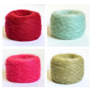 Filati per maglieria in lana mohair KID italiana, gomitoli da 50 grammi / 1,76 oz