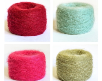 Filati per maglieria in lana mohair KID italiana, gomitoli da 50 grammi / 1,76 oz