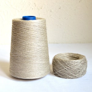 Natural Undyed 100% Linen Knitting and Weaving Yarns, 50 grams / 1.76 oz balls