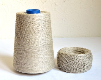 Natural Undyed 100% Linen Knitting and Weaving Yarns, 50 grams / 1.76 oz balls