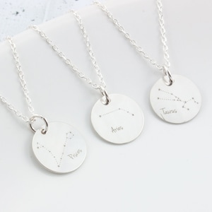 Cancer leo zodiac necklace, sterling silver pendant, jewelry birthday gift for her