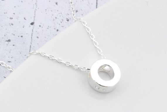 Cadena collar Karma anillo Circle círculo doble cadena triple cadena nuevo Silver