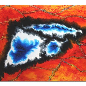 Peinture fluide acrylique, Acrylique Pour, Verser, Résine Art, Photo, Résumé, Art, Résumé, Art, Époxy, Moderne, Photo, Peinture, Original