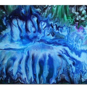 Peinture fluide acrylique, Acrylique Pour, Verser, Résine Art, Photo, Résumé, Art, Résumé, Art, Époxy, Moderne, Photo, Peinture, Original
