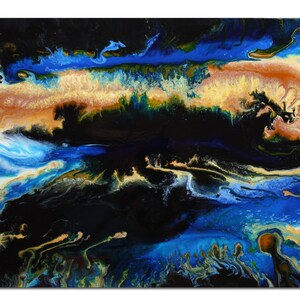 Peinture fluide acrylique, Acrylique Pour, Verser, Résine Art, Photo, Résumé, Art, Résumé, Art, Époxy, Moderne, Photo, Peinture, Original