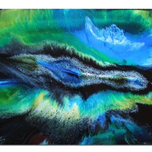 Peinture fluide acrylique, Acrylique Pour, Verser, Résine Art, Photo, Résumé, Art, Résumé, Art, Époxy, Moderne, Photo, Peinture, Original