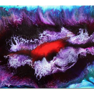 Peinture fluide acrylique, Acrylique Pour, Verser, Résine Art, Photo, Résumé, Art, Résumé, Art, Époxy, Moderne, Photo, Peinture, Original