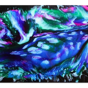 Peinture fluide acrylique, Acrylique Pour, Verser, Résine Art, Photo, Résumé, Art, Résumé, Art, Époxy, Moderne, Photo, Peinture, Original