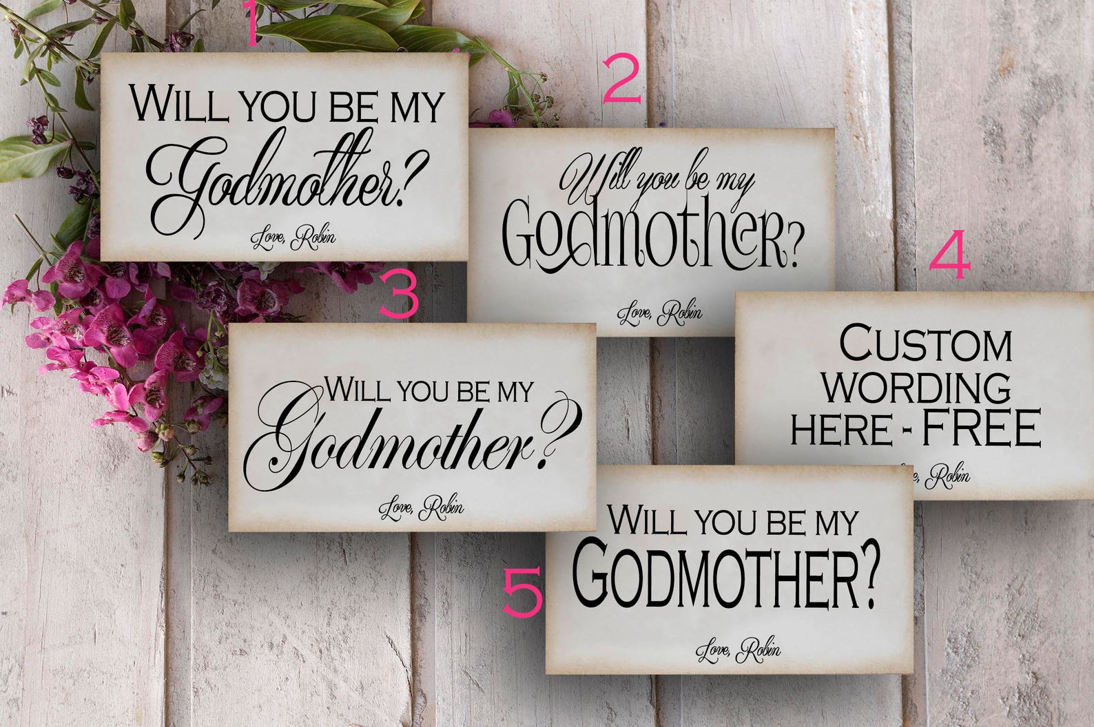 Will You Be My Godmother Ask Godmother / Godfather / - Etsy