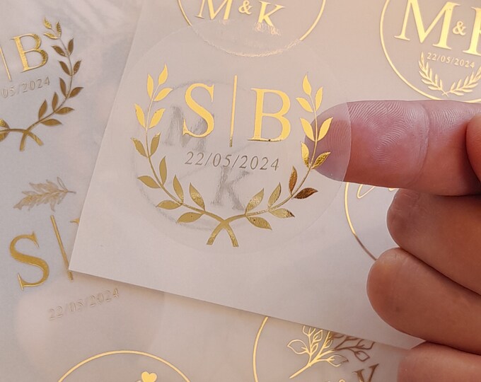 Monogram Envelope Seals, Wedding Favour Stickers, Invitation Seals ...