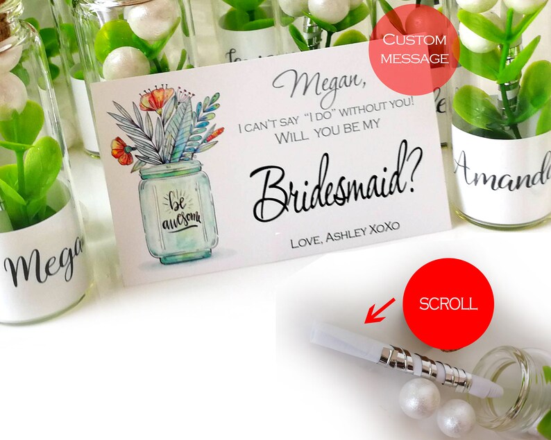 Bridesmaid Proposal Message in a Bottle Bridesmaid Gift Etsy