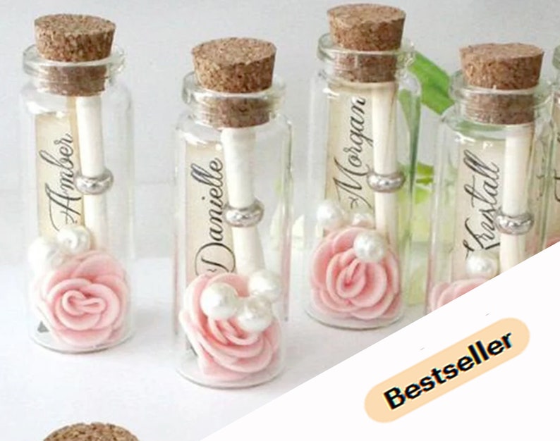 Bridesmaid gifts, Bridesmaid card, Bridesmaid proposal, Will you be my Bridesmaid, set message in a bottle in  box, wedding  gifts, pro 