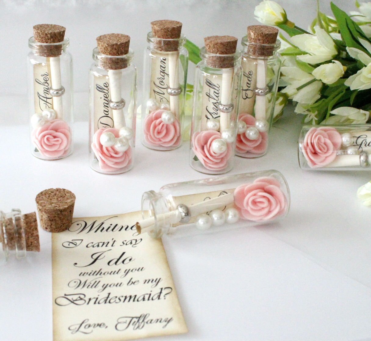 Bridesmaid proposal message in a bottle Bridesmaid gift Etsy