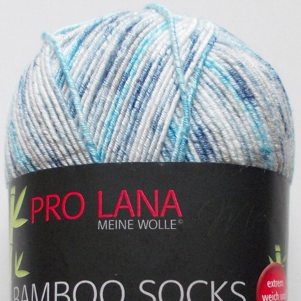 55,00 Euro/kg - sock yarn 100g, woolfree, blue-gray, Pro Lana (SaleB957)