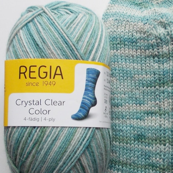 95,00 Euro/kg - Regia sock yarn 100g, shades of light-green, 4ply (CC02004)