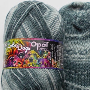 89,00 Euro/kg - Opal sock yarn 100g, shades of gray, 4ply (CD11234)