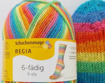 98,00 Euro/kg - sock yarn 150g, rainbow, 6ply, Regia of Schachenmayr (06367)