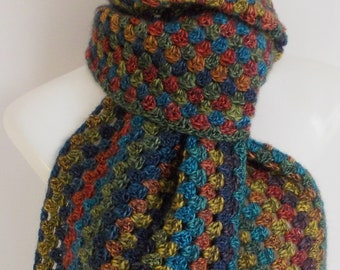 Scarf, crocheted, colourful, crochet scarf