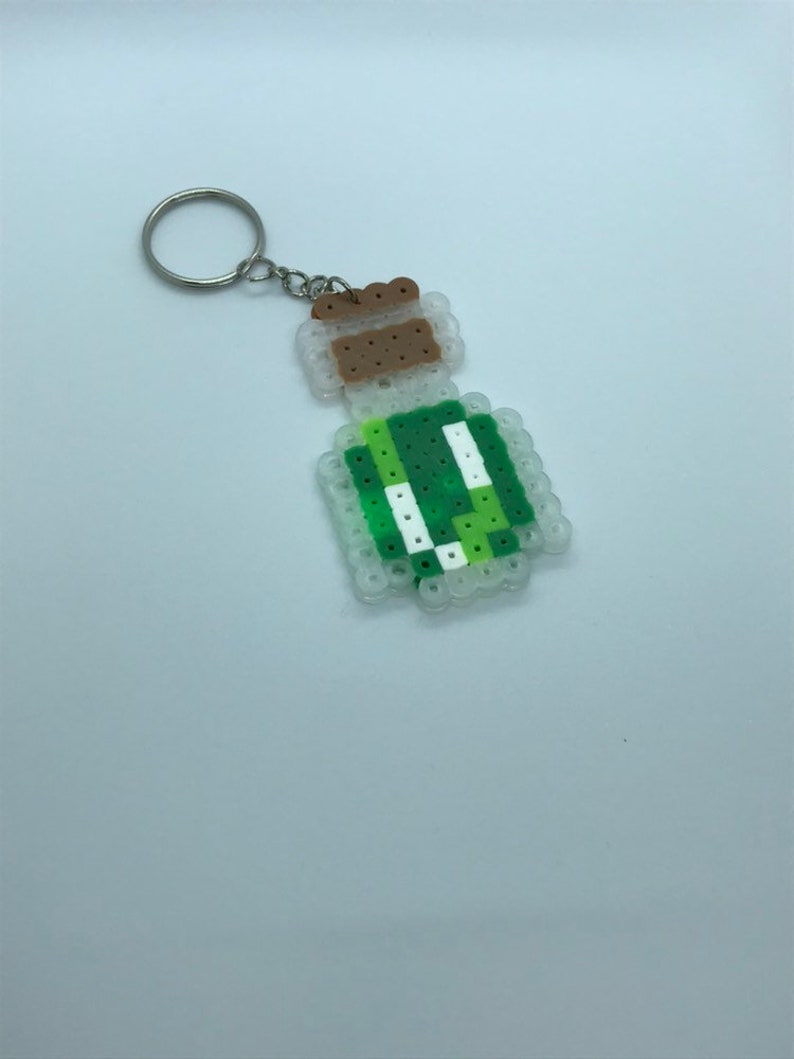 Minecraft Potion Perler Bead Keychain Etsy
