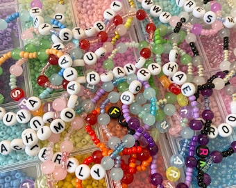 BTS Inspired K-Pop Beaded Bracelets | Concert Freebie Pack