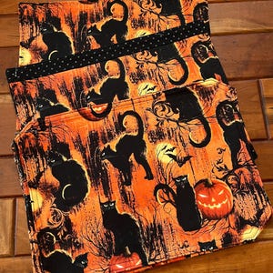 Black Cat and Jack-O-Lantern Placemats