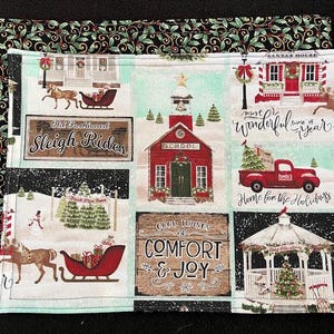 Schlittenfahrt Winter Reversible Tischsets
