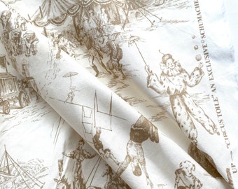 1 yard Circus Toile Schumacher Print Cotton 60”