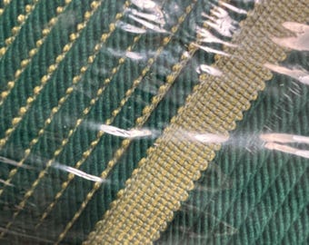 3yds Green/Gold Upholstery Cord with sew-in lip