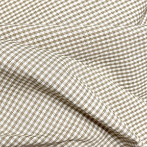 2 yds 1/16” Gingham tan/brown 100% cotton brown Gingham classic Gingham 60”