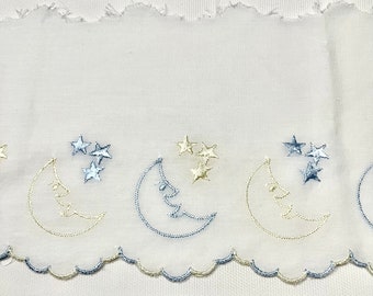 3 yds Moon / Stars Batiste Embroidery