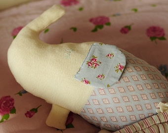 Handmade Beige Elephant Plush: Decorative Toy (27cm)