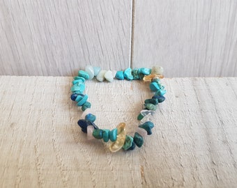 Handmade Reiki Charged Crystal Bracelet: Turquoise & Citrine