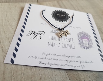 Wish Bracelet with Silver Beads: Handmade Friendship Gift