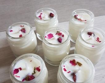 130 Mini Vegan Scented Soy Candles: Bridal Shower Favors, Eco Wedding Gifts