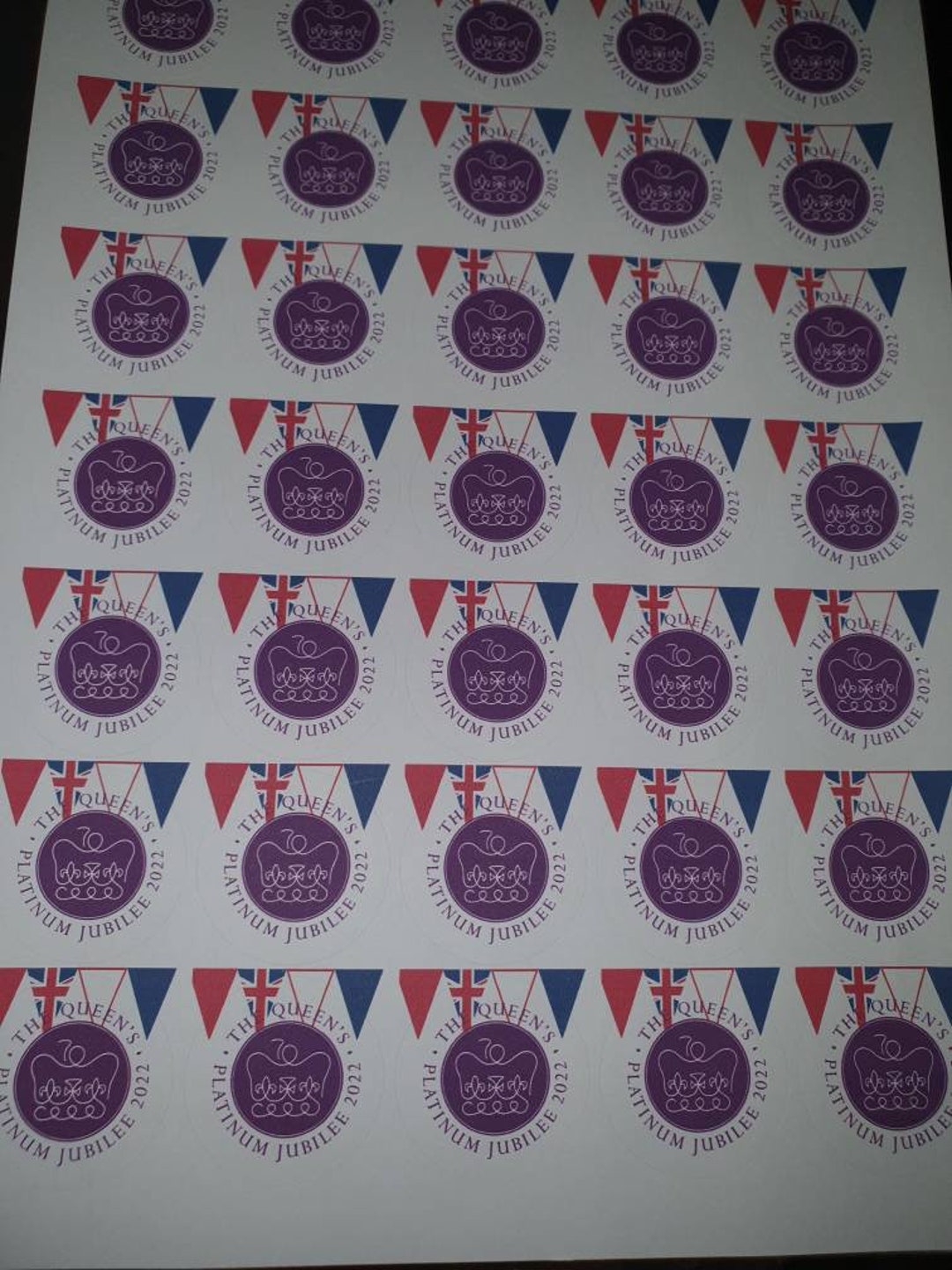 Jubilee Stickers Jubilee Labels Round 37mm Stickers Etsy UK