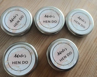 Candle Lid Labels: Personalized Party Favor Stickers (37mm)