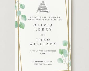 Classic Wedding Invitation Bundle | Editable Online Template | Instant Digital Download
