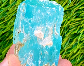 351 carats beautiful blue color aquamarine with black tourmaline natural top blue color Aquamarine crystal from shigar valley pakistan