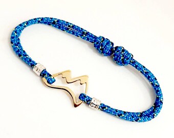 Handmade "Enchanting Mountain" bracelet 18kt yellow gold/ bracelet "Montagne Enchantée" in yellow gold 750 '/..