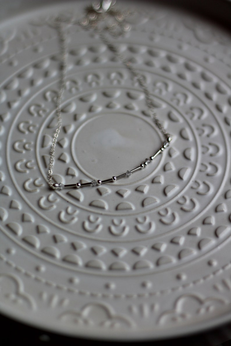 sterling silver and crystal naughty gifts Swear word Morse code necklace