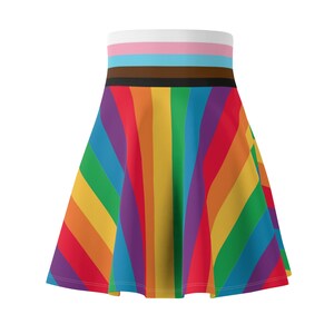 Rainbow Skirt women pride clothing pride gay pride lesbian pride rainbow rainbow skater dress 2x skater dress 3x skater skirt plus size image 4