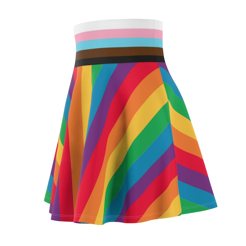 Rainbow Skirt women pride clothing pride gay pride lesbian pride rainbow rainbow skater dress 2x skater dress 3x skater skirt plus size image 5