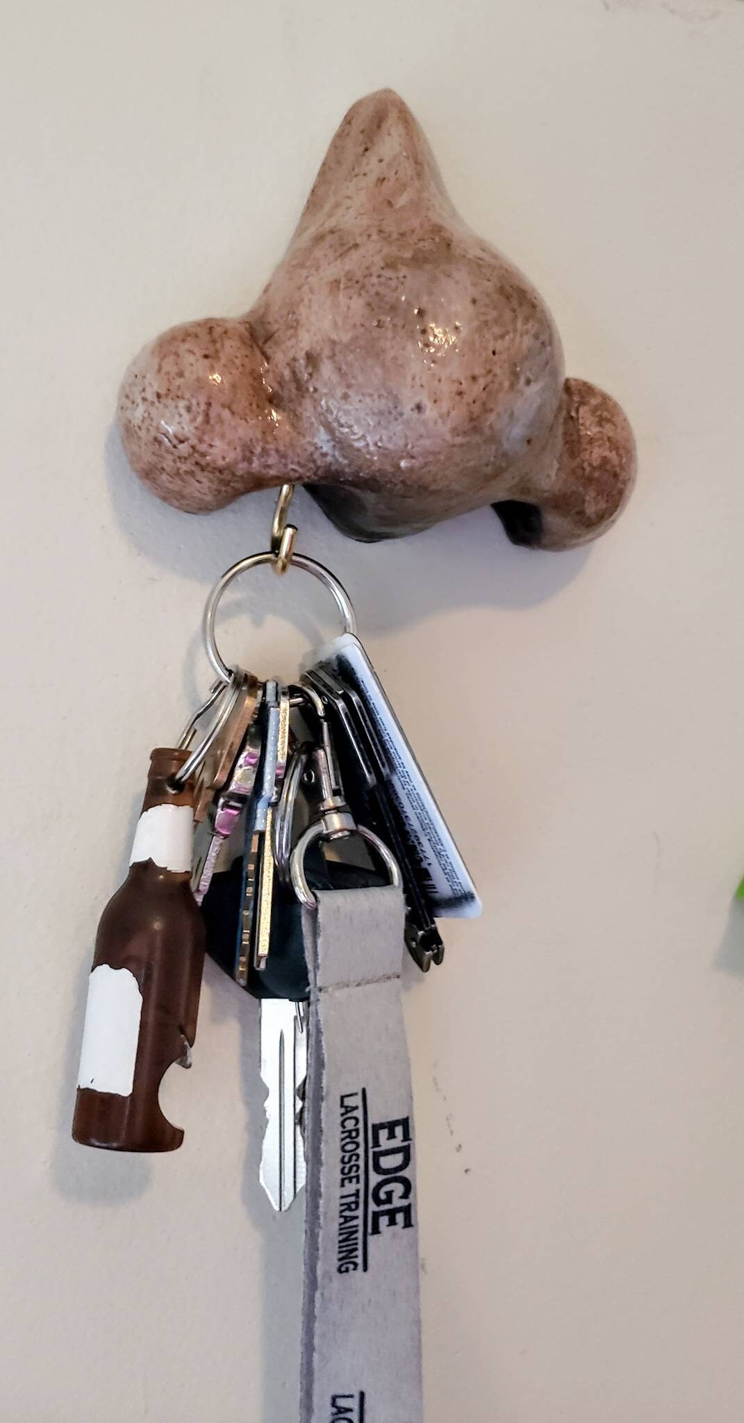 Nose Key Hook Grotesque Home Art Who Nose Where My Keys Are Etsy